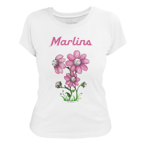 Miami Marlins Blooming Baseballs Tee Shirt