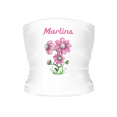 Miami Marlins Blooming Baseball Tube Top - Tiny Turnip
