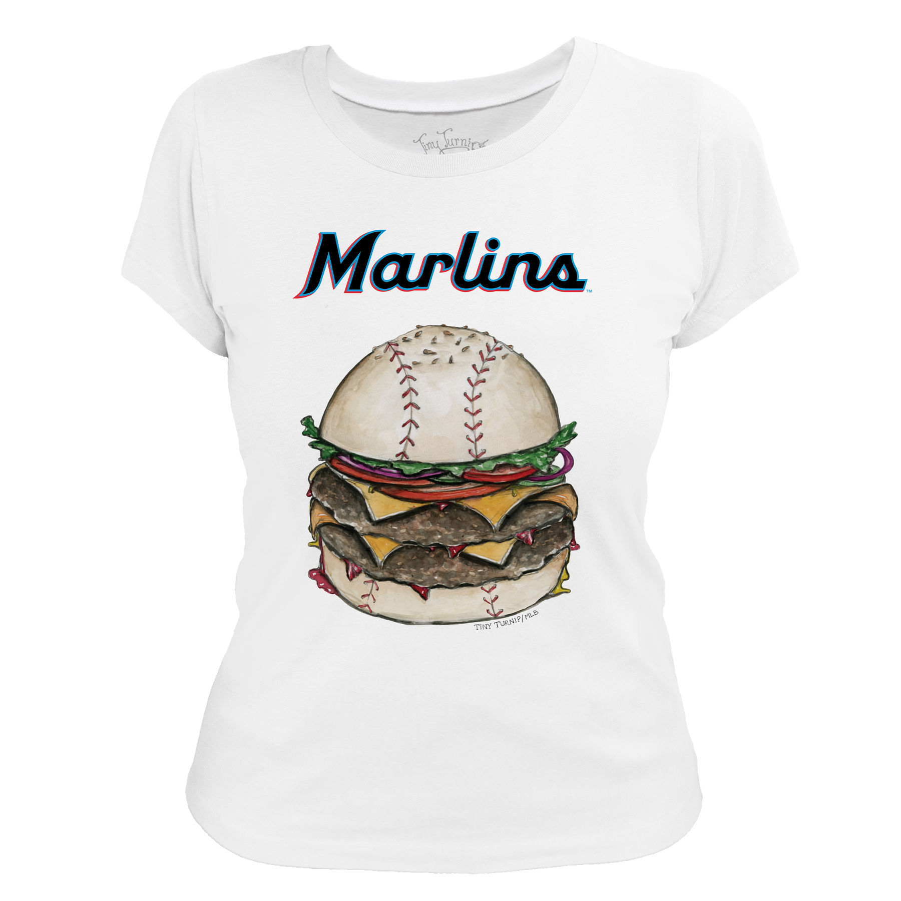 Miami Marlins Burger Tee Shirt