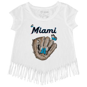 Miami Marlins Butterfly Glove Fringe Tee