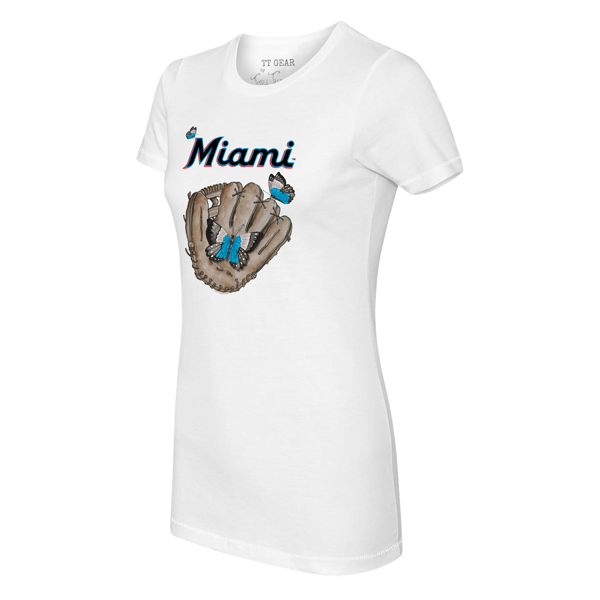 Miami Marlins Butterfly Glove Tee Shirt