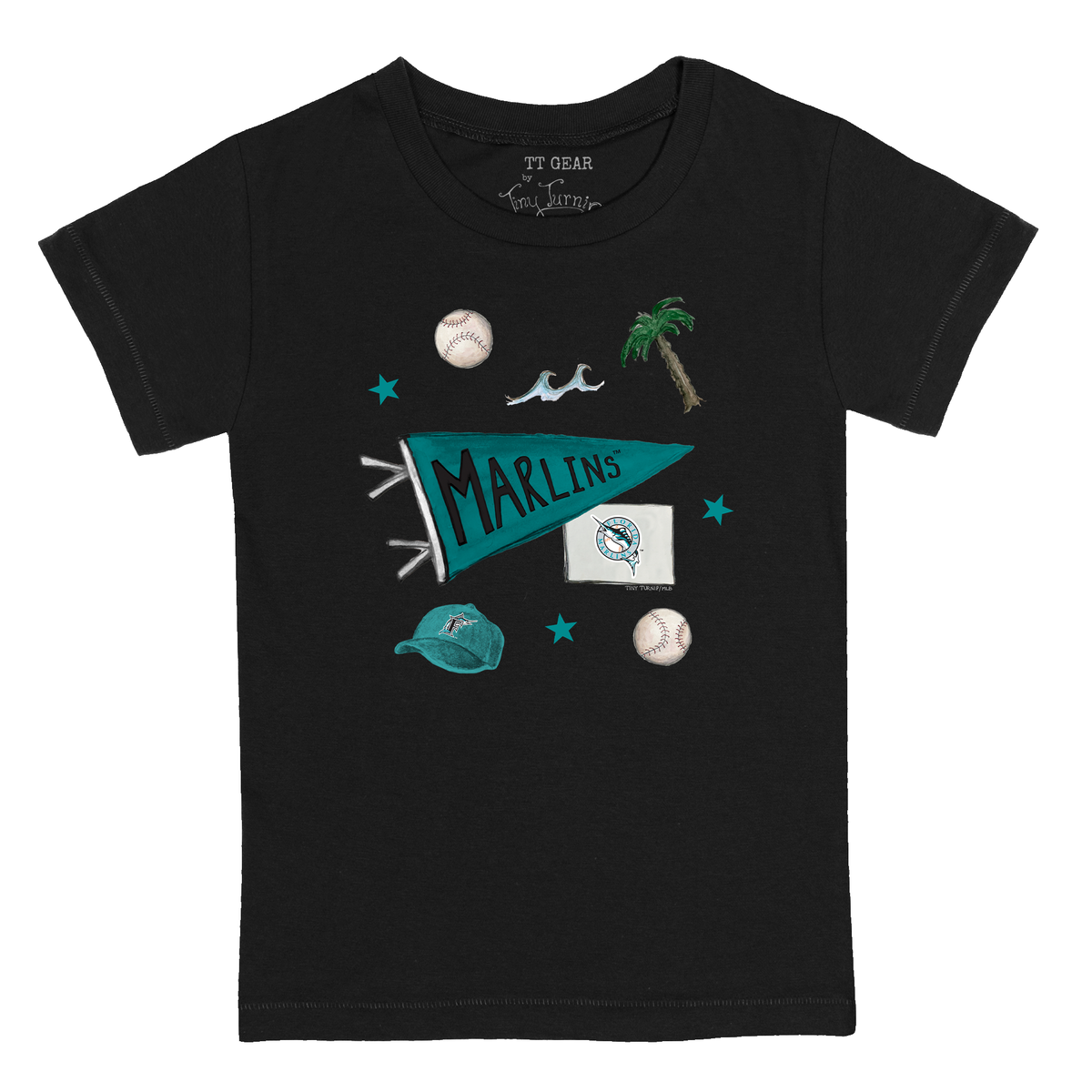 Miami Marlins Throwback City Collage Tee Shirt