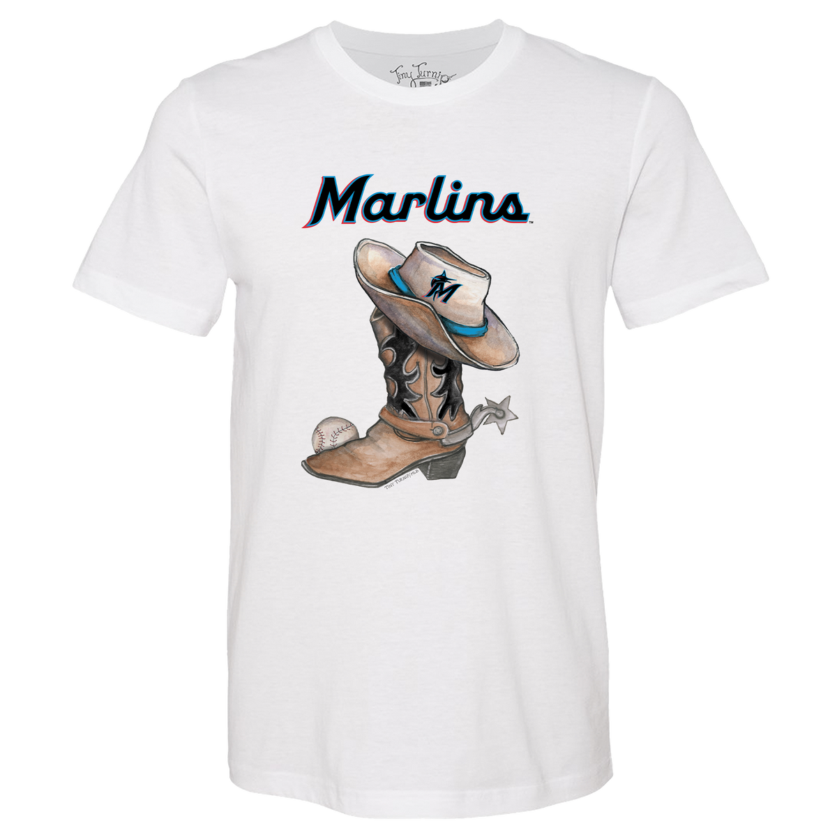 Miami Marlins Cowboy Boot Unisex Tee Shirt