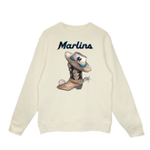 Miami Marlins Cowboy Boot Crewneck Sweatshirt