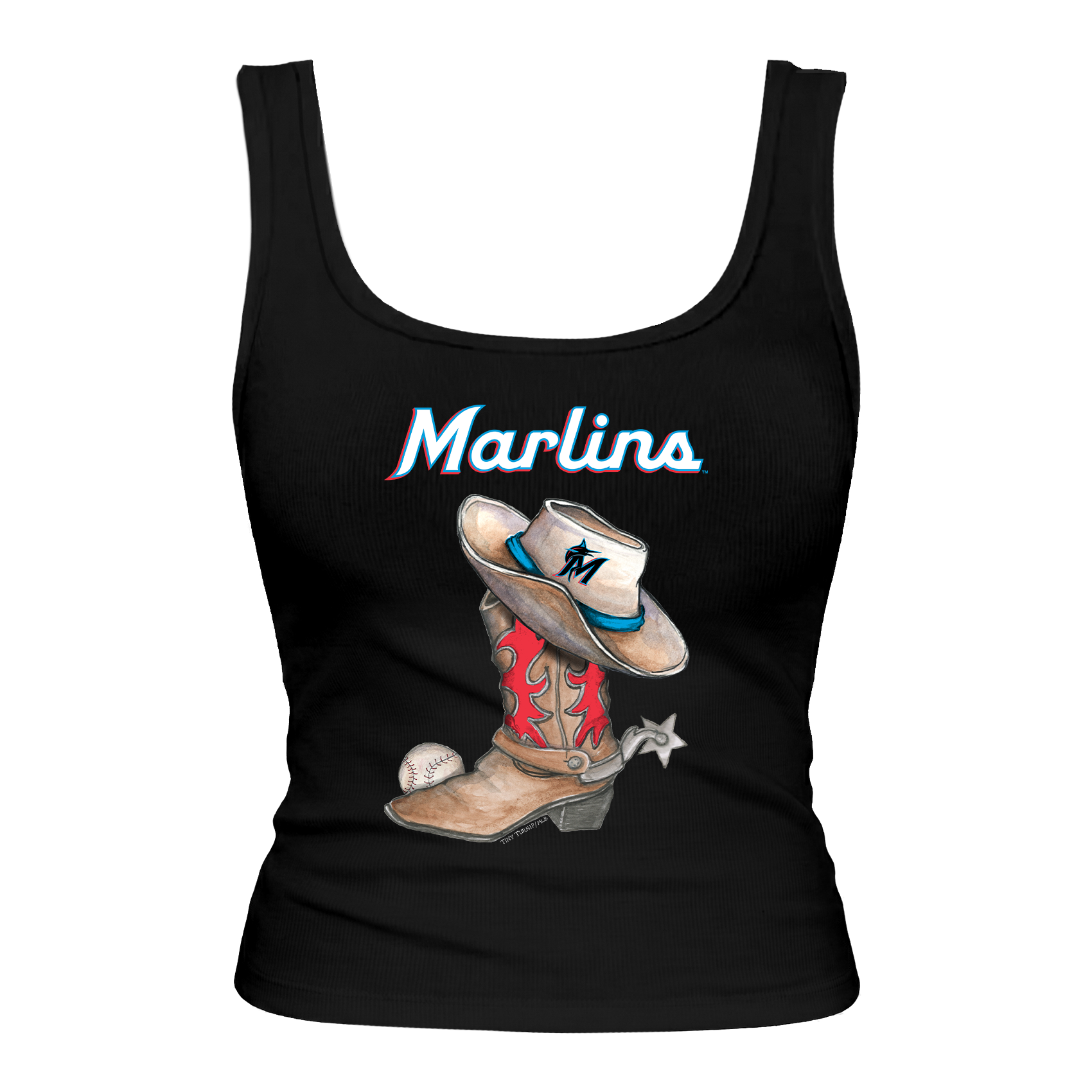 Miami Marlins Cowboy Boot Emmy Tank