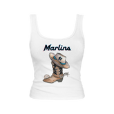 Miami Marlins Cowboy Boot Emmy Tank