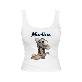 Miami Marlins Cowboy Boot Emmy Tank