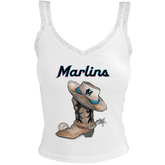Miami Marlins Cowboy Boot Lace Tank