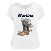 Miami Marlins Cowboy Boot Women's Tee Shirt