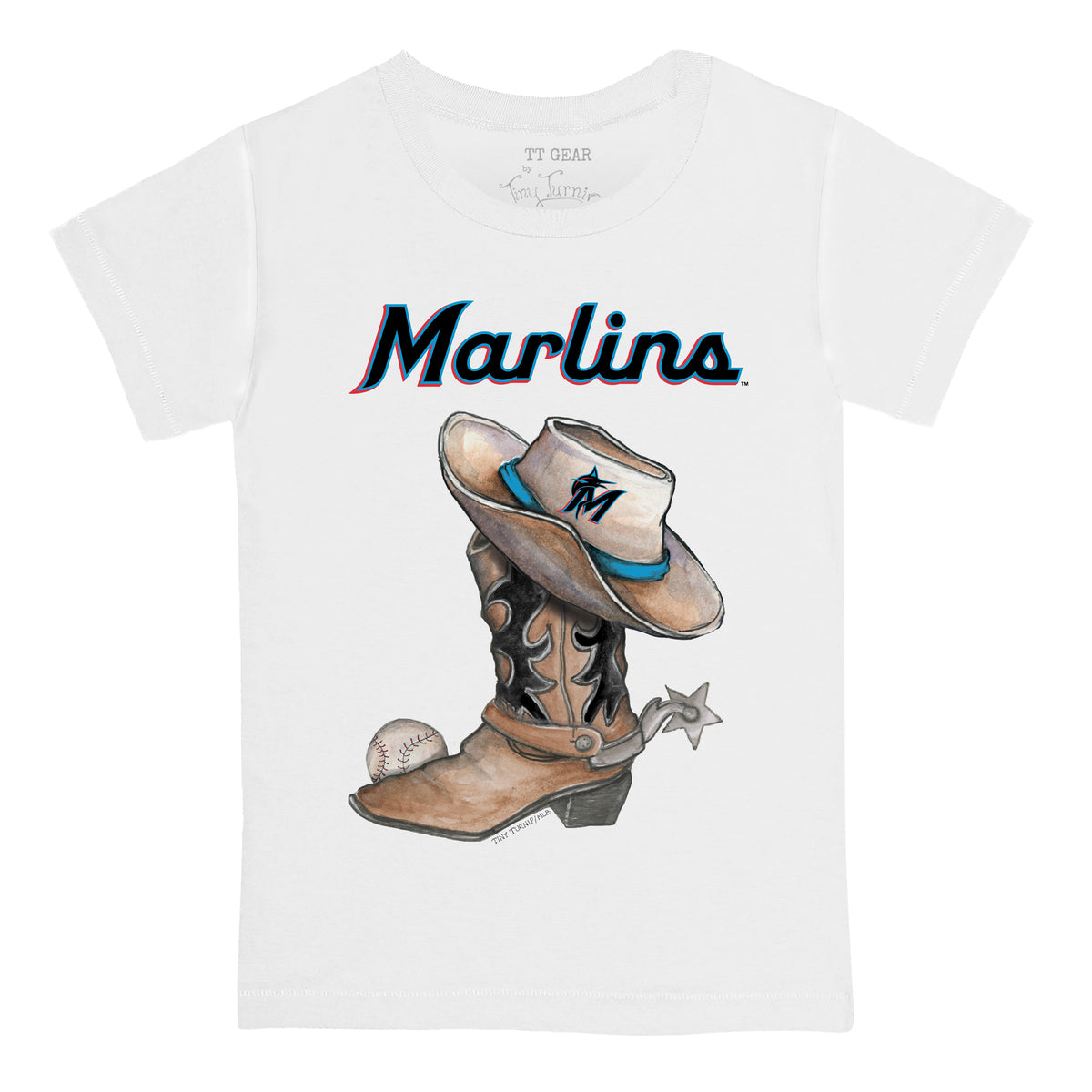 Miami Marlins Cowboy Boot Kid's Tee Shirt