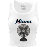 Miami Marlins Fan Crop Tank