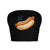 Miami Marlins Hot Dog Crop Tube Top