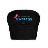 Miami Marlins Hot Girls Crop Tube Top