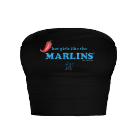 Miami Marlins Hot Girls Crop Tube Top