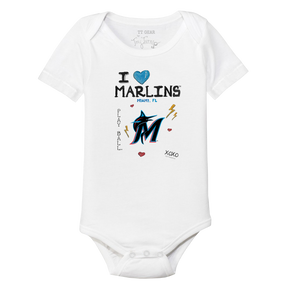 I Heart Marlins Short Sleeve Snapper - Tiny Turnip