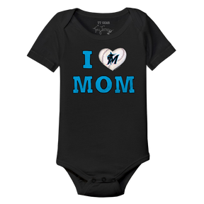 Miami Marlins I Love Mom Short Sleeve Snapper