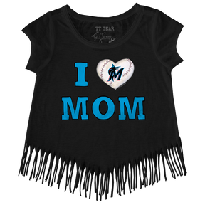 Miami Marlins I Love Mom Fringe Tee
