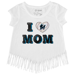 Miami Marlins I Love Mom Fringe Tee