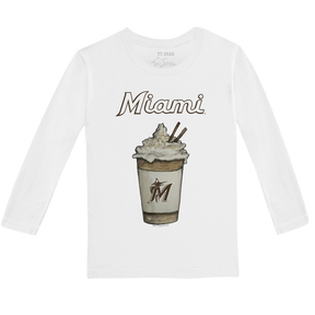 Miami Marlins Latte Long-Sleeve Tee Shirt
