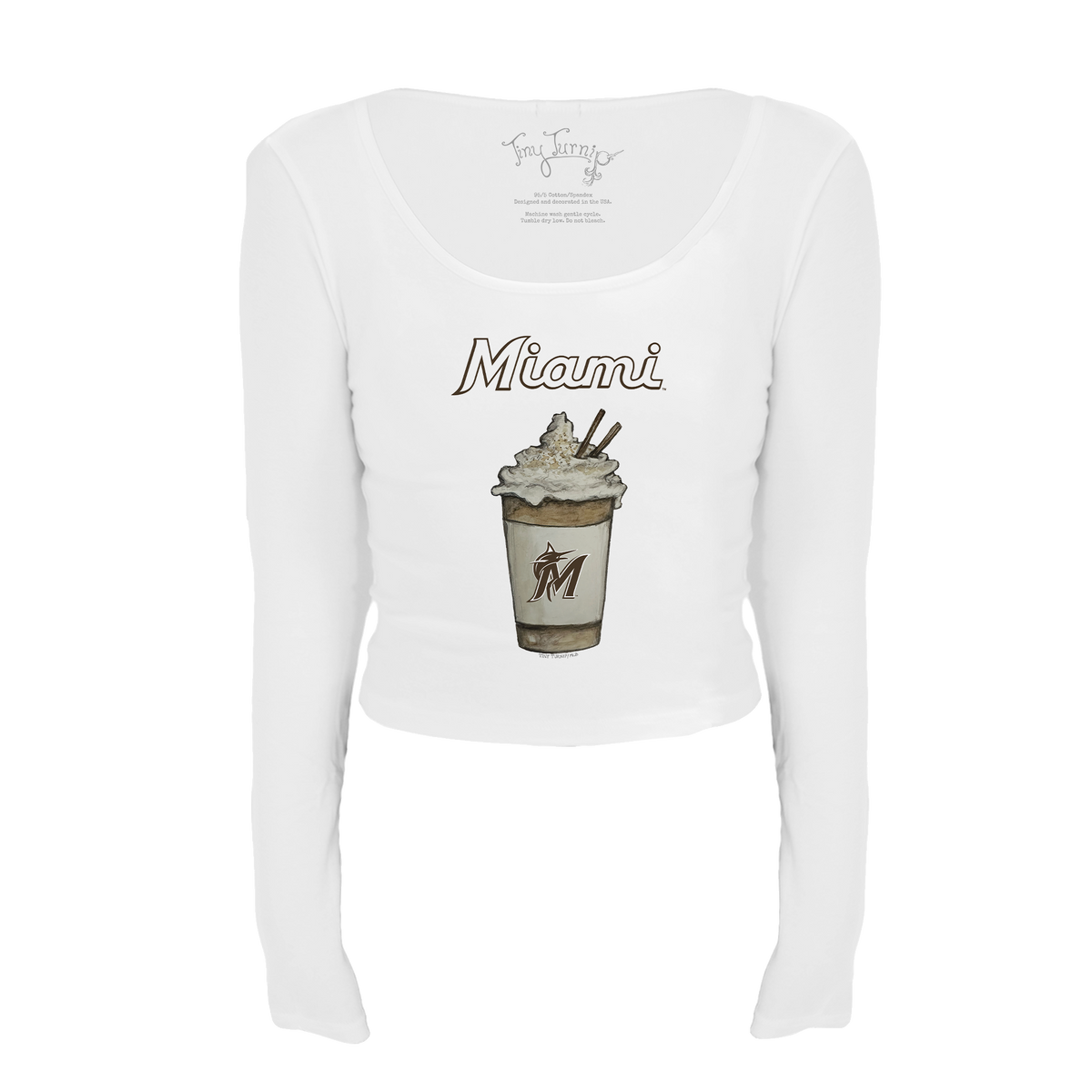 Miami Marlins Latte Women's Lucy Long Sleeve