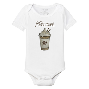 Miami Marlins Latte Short Sleeve Snapper