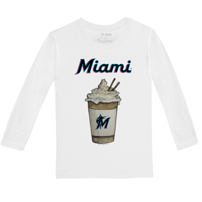 Miami Marlins Latte Long-Sleeve Tee Shirt
