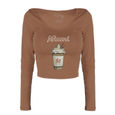 Miami Marlins Latte Women's Lucy Long Sleeve