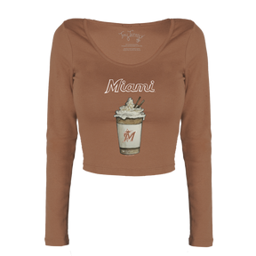 Miami Marlins Latte Women's Lucy Long Sleeve