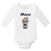 Miami Marlins Latte Long Sleeve Snapper