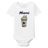 Miami Marlins Latte Short Sleeve Snapper
