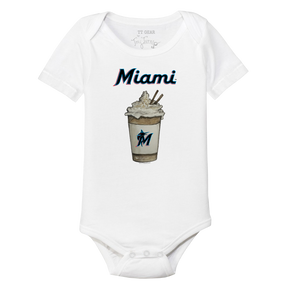 Miami Marlins Latte Short Sleeve Snapper