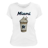 Miami Marlins Latte Women's Tee Shirt