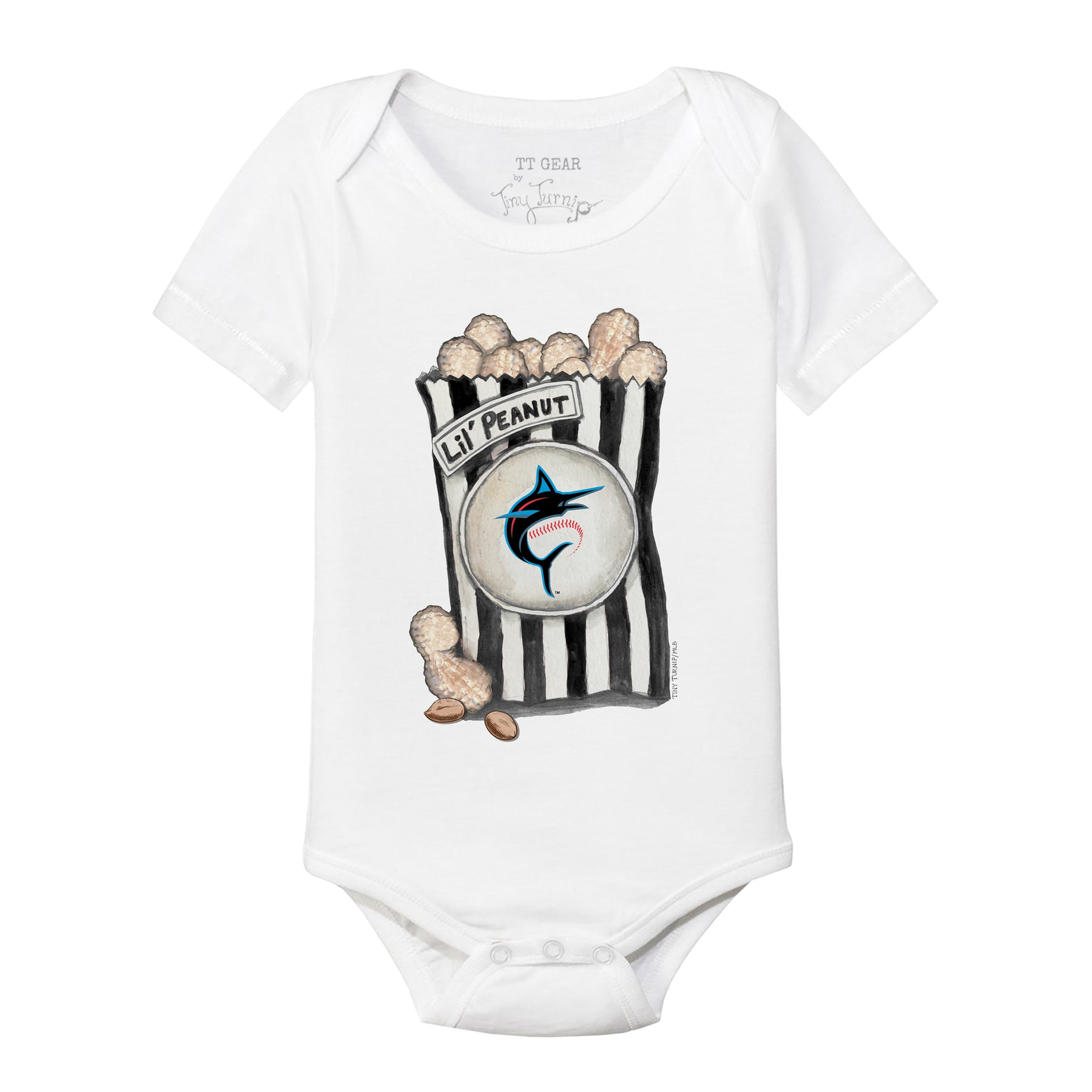 Miami Marlins Lil' Peanut Short Sleeve Snapper