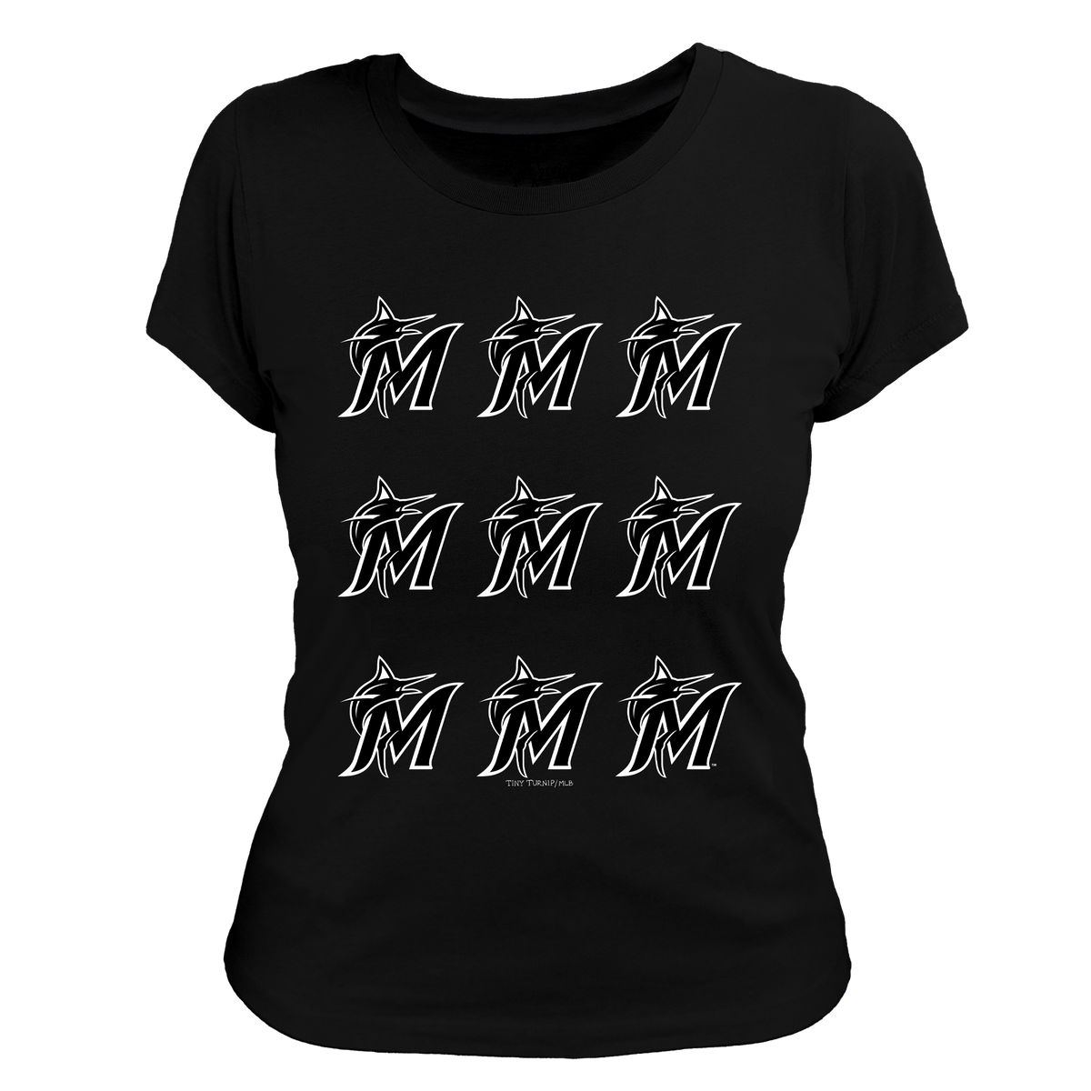 Miami Marlins Logo Grid Tee Shirt