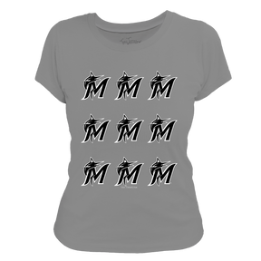 Miami Marlins Logo Grid Tee Shirt