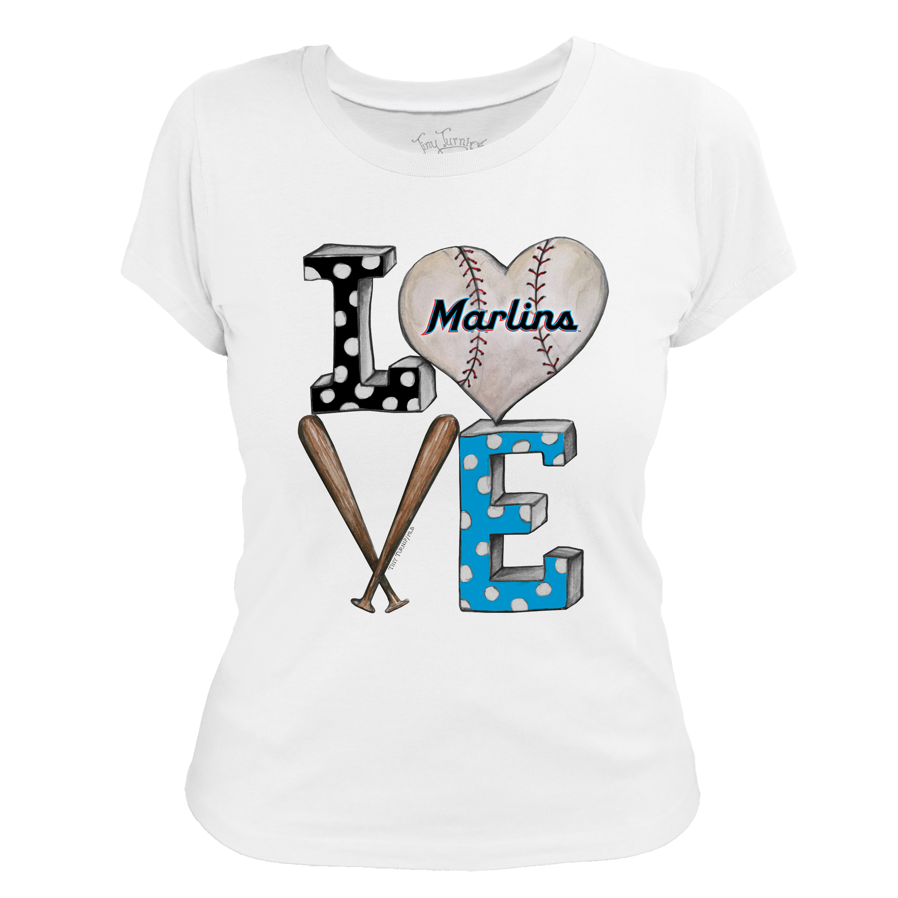 Miami Marlins Baseball LOVE Tee Shirt