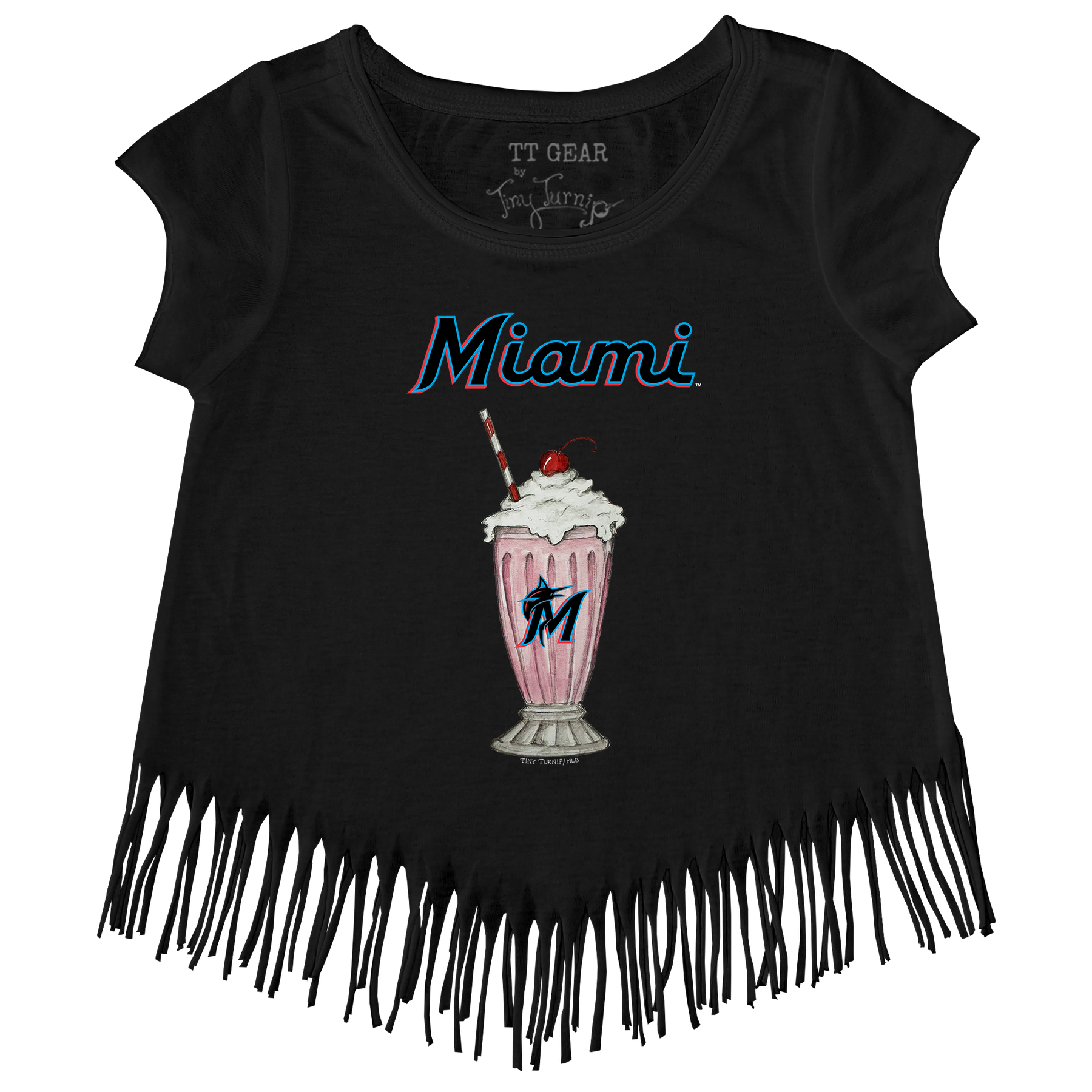 Miami Marlins Milkshake Fringe Tee