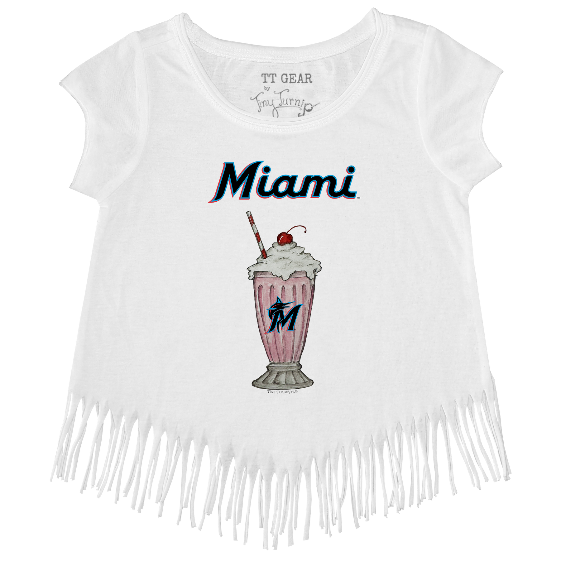 Miami Marlins Milkshake Fringe Tee