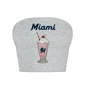 Miami Marlins Milkshake Crop Tube Top