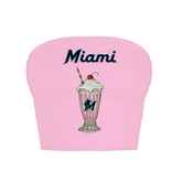 Miami Marlins Milkshake Crop Tube Top