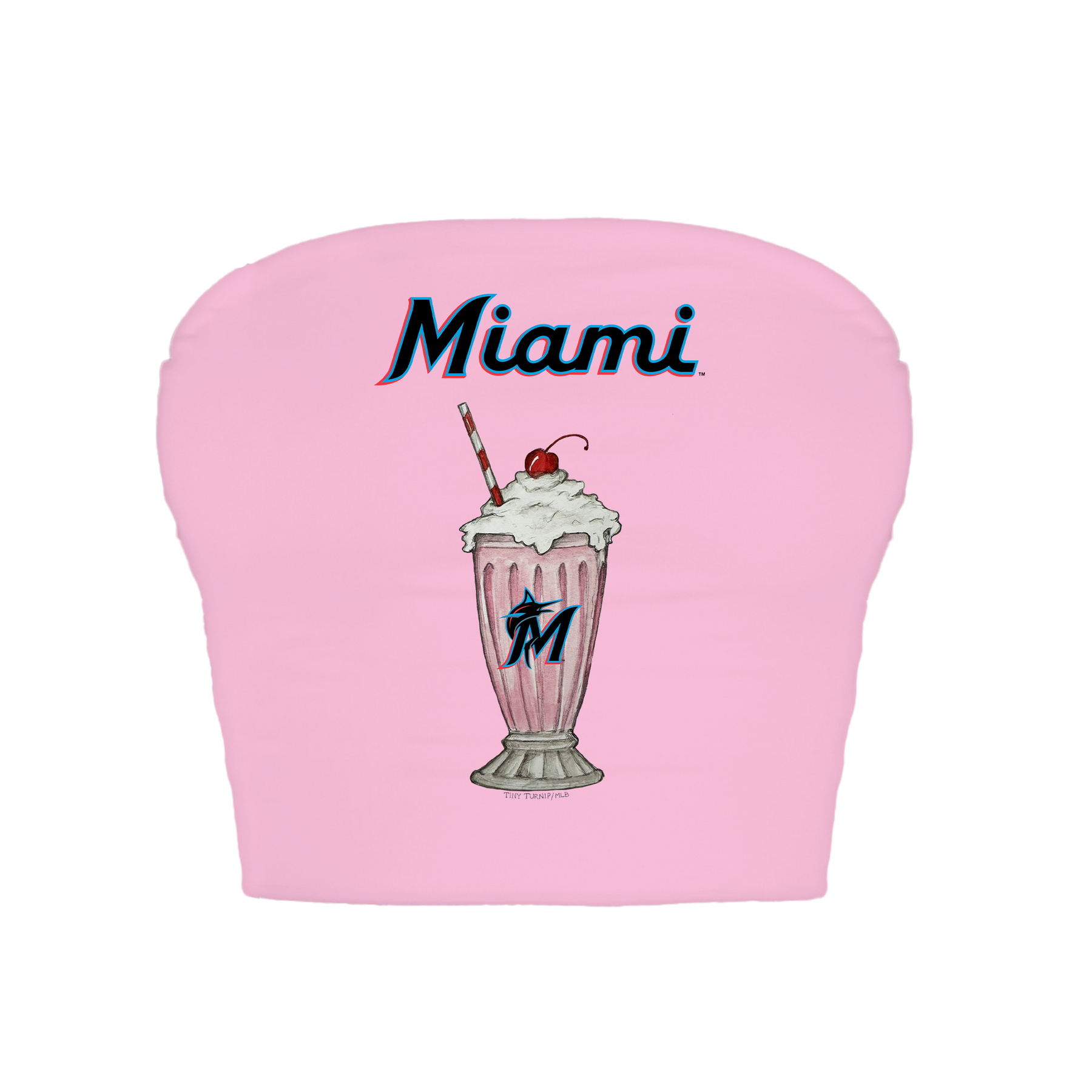 Miami Marlins Milkshake Crop Tube Top