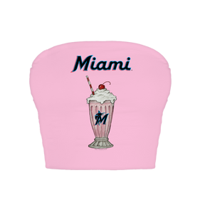 Miami Marlins Milkshake Crop Tube Top