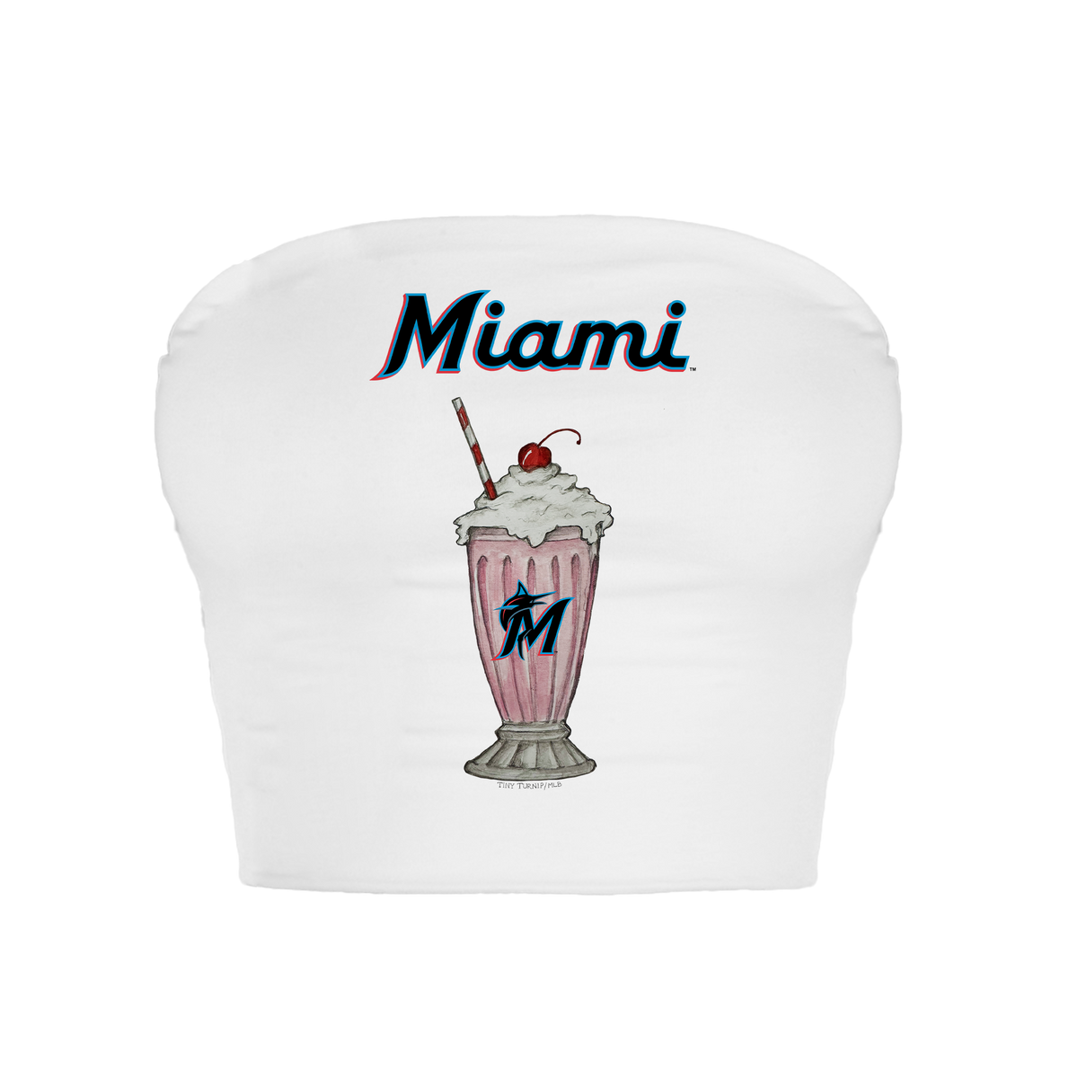 Miami Marlins Milkshake Crop Tube Top
