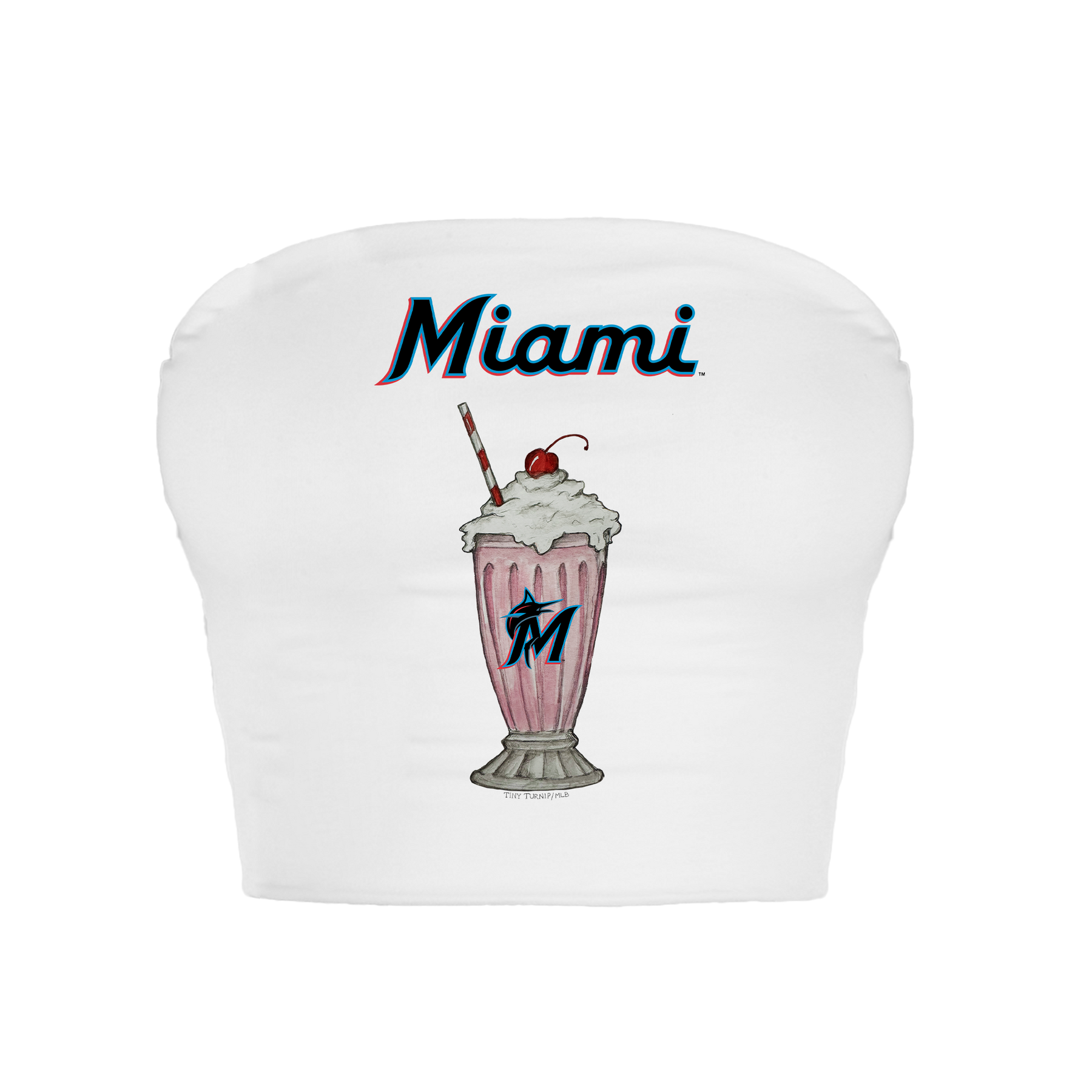 Miami Marlins Milkshake Crop Tube Top