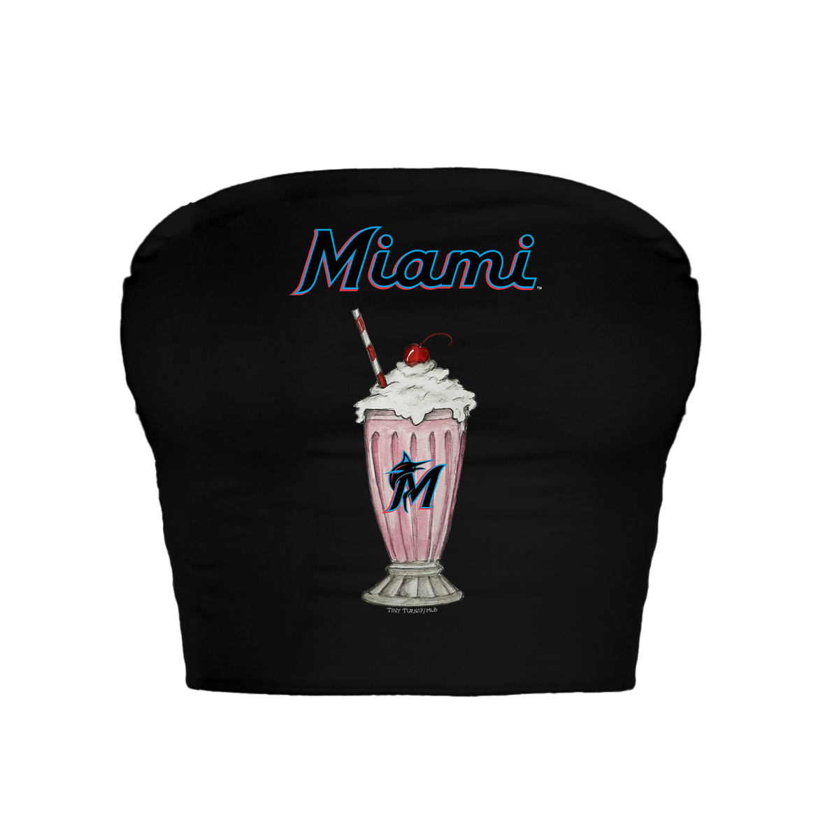 Miami Marlins Milkshake Crop Tube Top