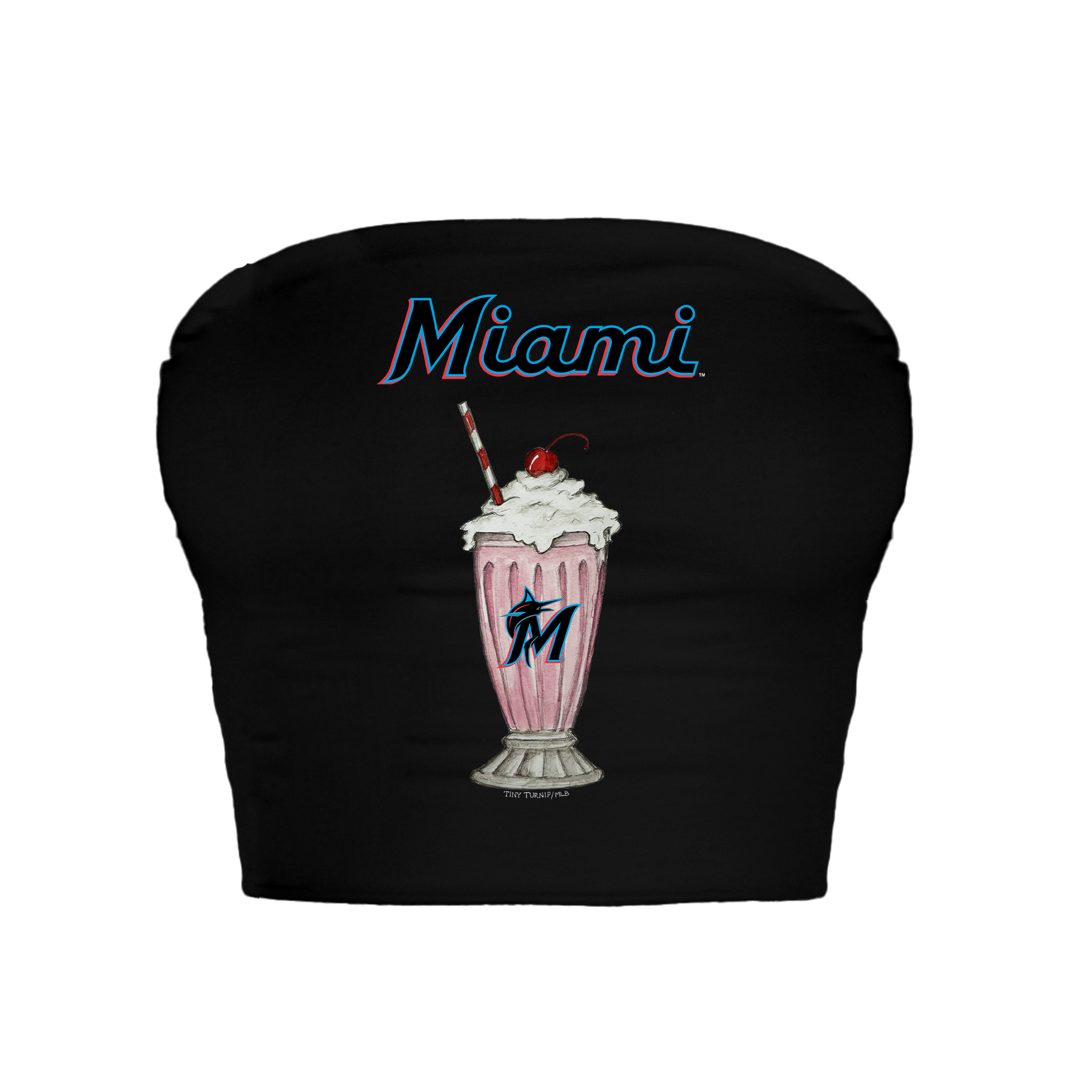 Miami Marlins Milkshake Crop Tube Top