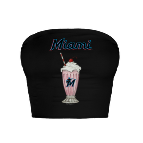 Miami Marlins Milkshake Crop Tube Top