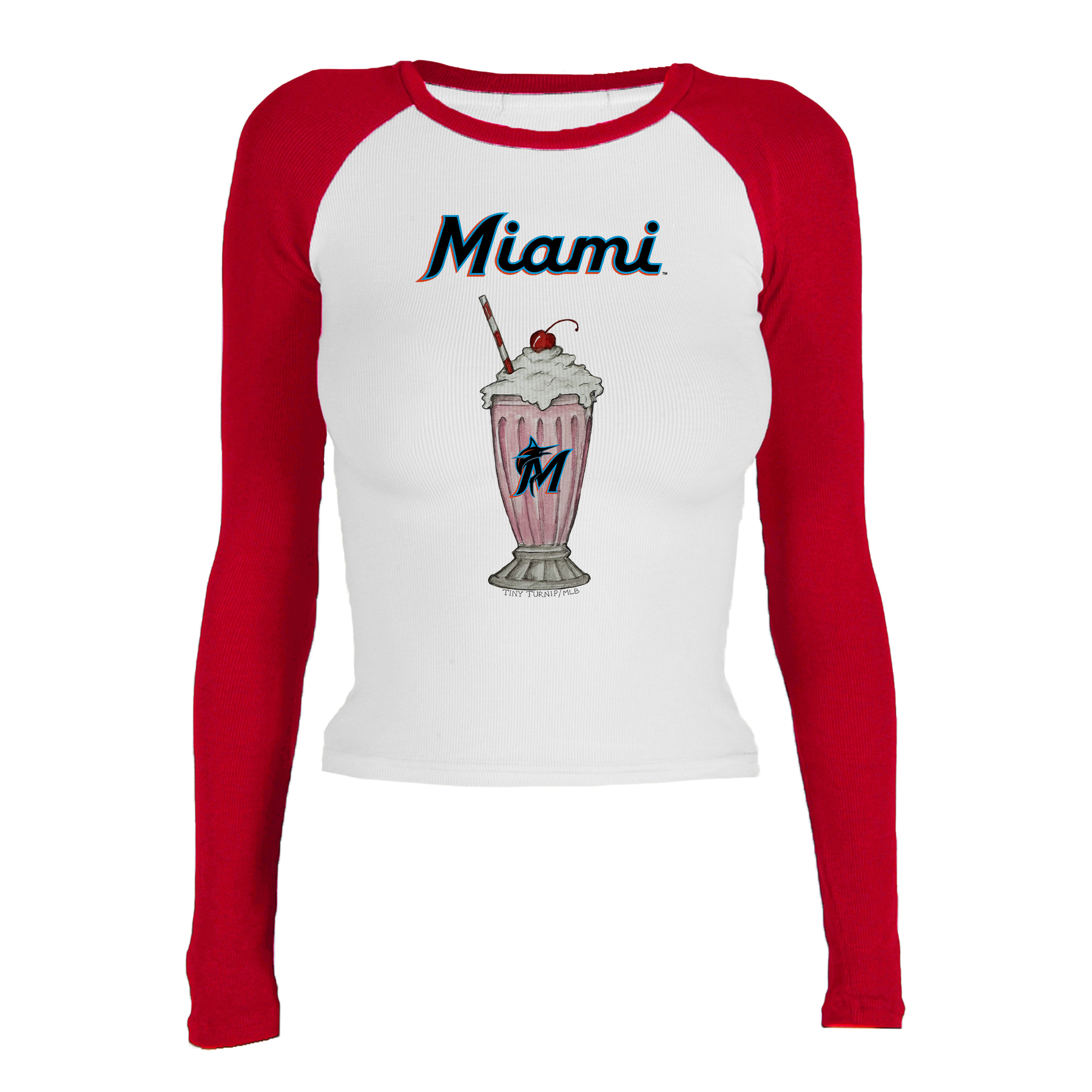 Miami Marlins Milkshake Roxy Raglan Long Sleeve