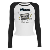 Miami Marlins Mixtape Roxy Raglan Long Sleeve
