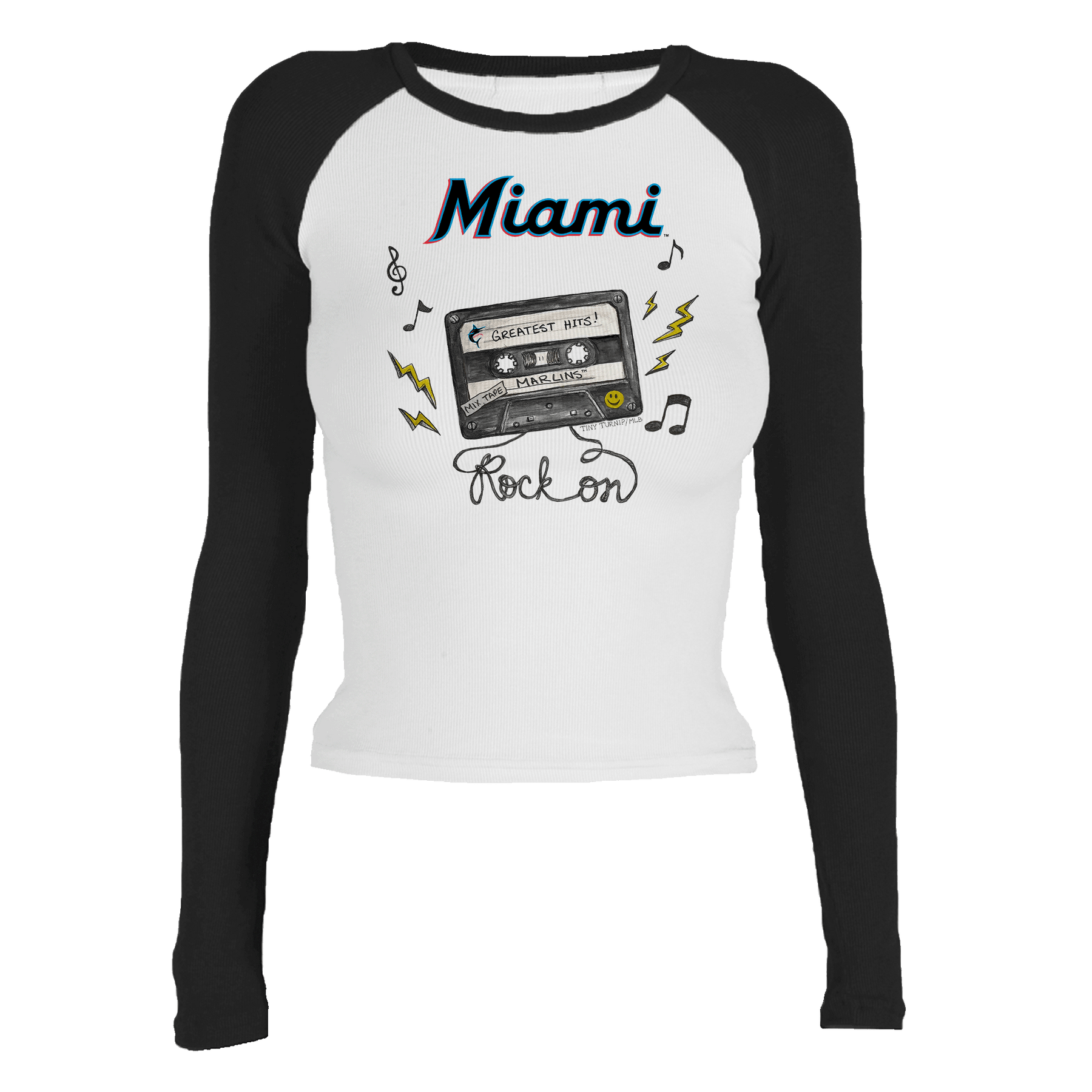 Miami Marlins Mixtape Roxy Raglan Long Sleeve